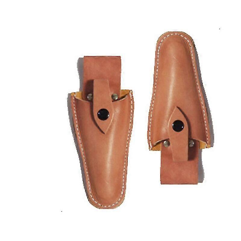 Pure Cowhide Garden Pruning Shears Leather Case Cowhide Fruit Branch Scissors Case 2pcs