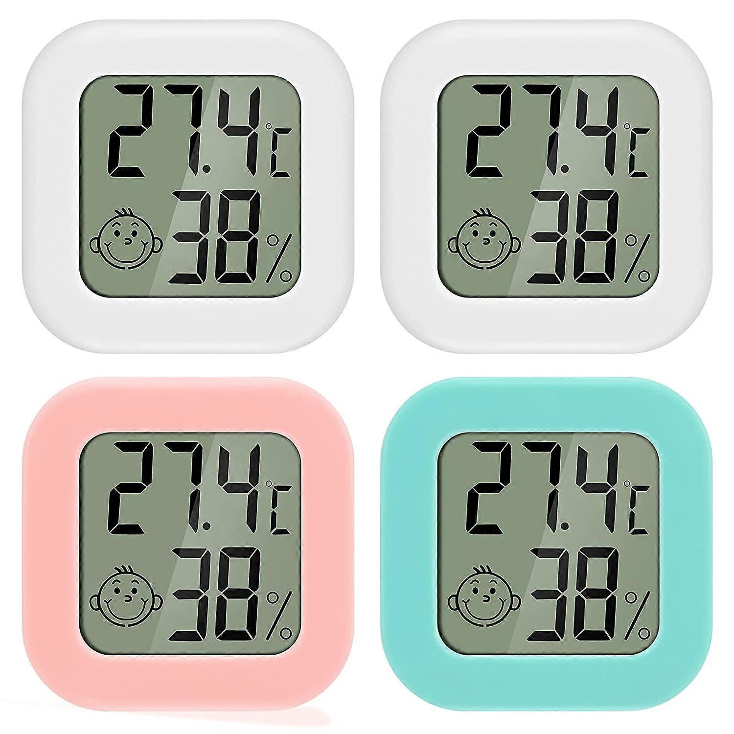 4 Pcs Mini LCD Digital Indoor Thermometer Hygrometer