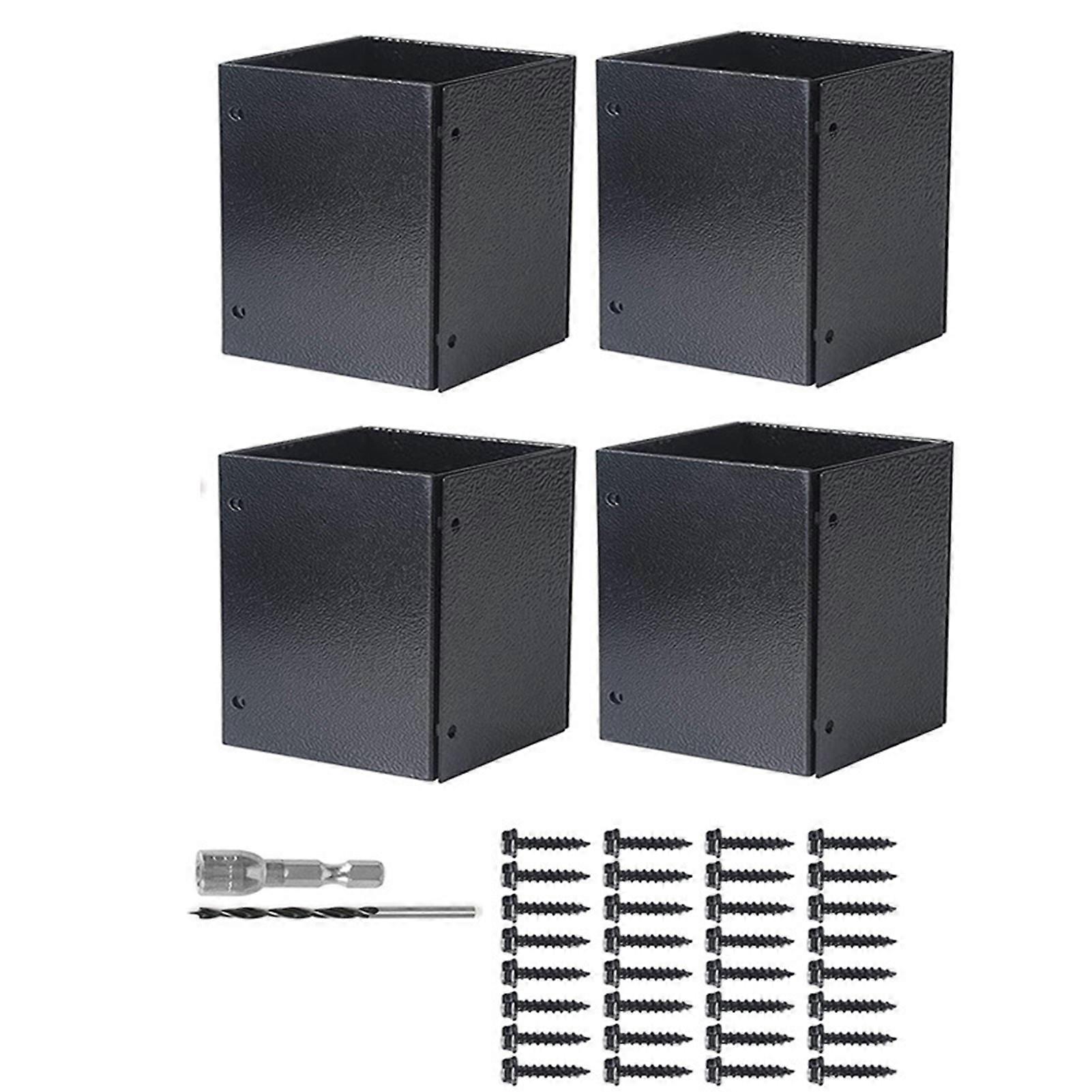 1 Set Column Protect Cover Verstellbarer wasserdichter rostfreier Edelstahl-Pfostenschutz für Briefkästen Zäune Passend für 3,3-6" Pfosten KAESI 1pc