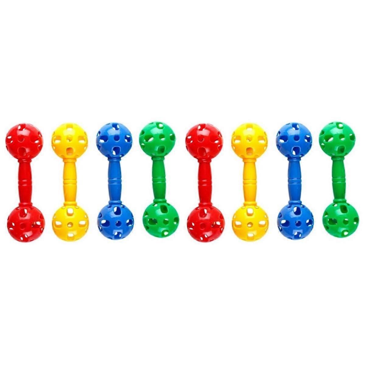 8 Pcs Sound Hollow Dumbbell Barbell Fitness Exercise Equipment Toddler Sports Toys Educational Lear