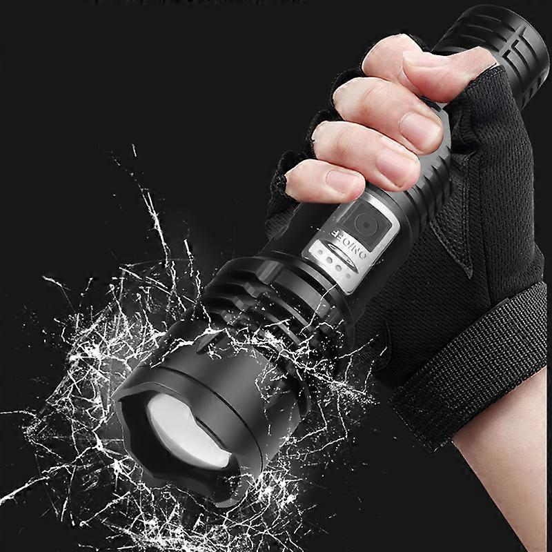 Super Bright Built in 18650 Battery Led Flashlight XHP100 Usb Rechargeable Zoomable Torch Lantern Lamp Bulbs Light