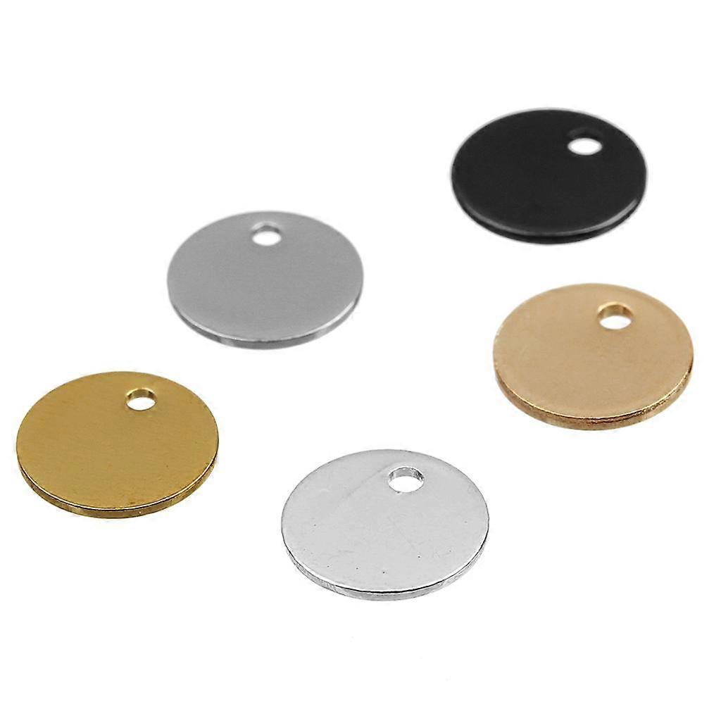 8x20 Pz Moneta placcata Rotonda Timbratura Etichetta vuota Gioielli in metallo Che fanno nero