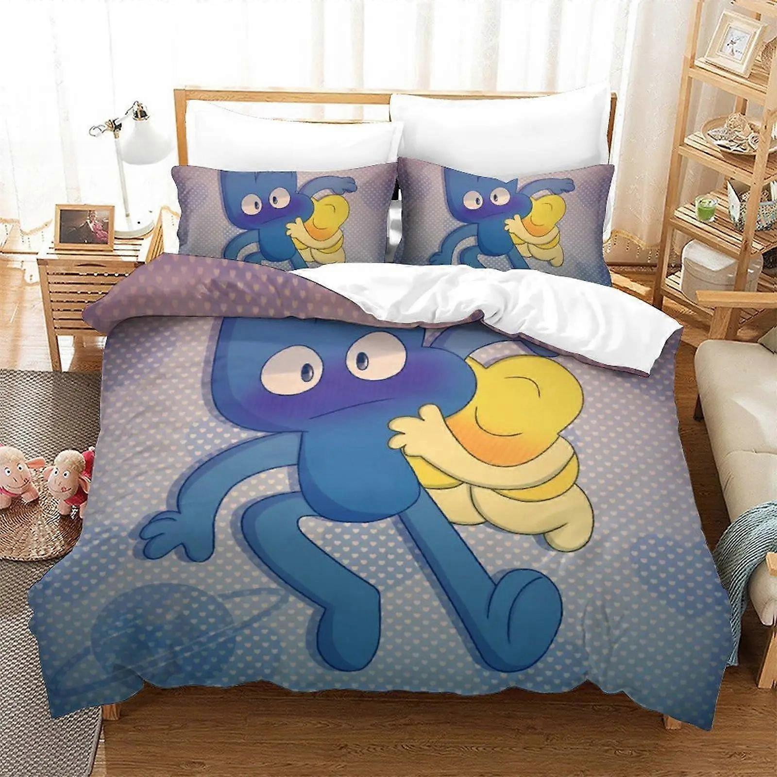a752 ملاءات السرير Jacknjellify مجموعة الفراش مفردة مزدوجة بالحجم الكامل مجموعة لحاف غرفة نوم للأطفال الكبار مجموعة ملاءات سرير أنيمي iip752
