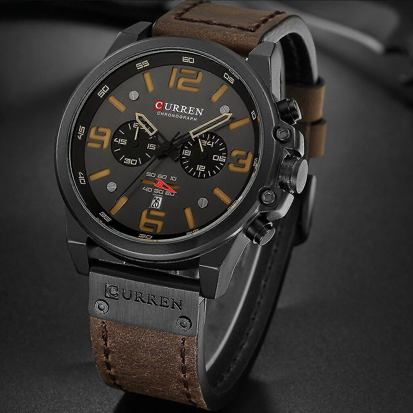 Militärklocka för mäns kvarts