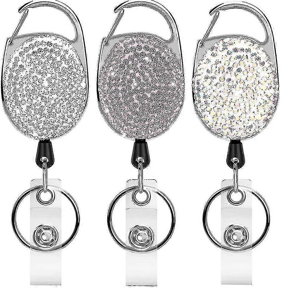 Extendable 3 Pieces Id Card Jojo, Retractable Id Card Holder Key Roll Keychain Lanyard Extendable For Keys, Card Holder Id Card Holder