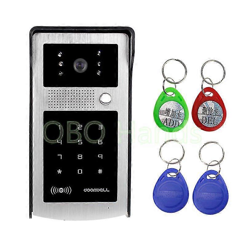 Rfid Intercom System Entrance Machine Color Video Phone/Doorbell With Digital Touch Keypad Outdoor Cmos Ir Night Vision Camera