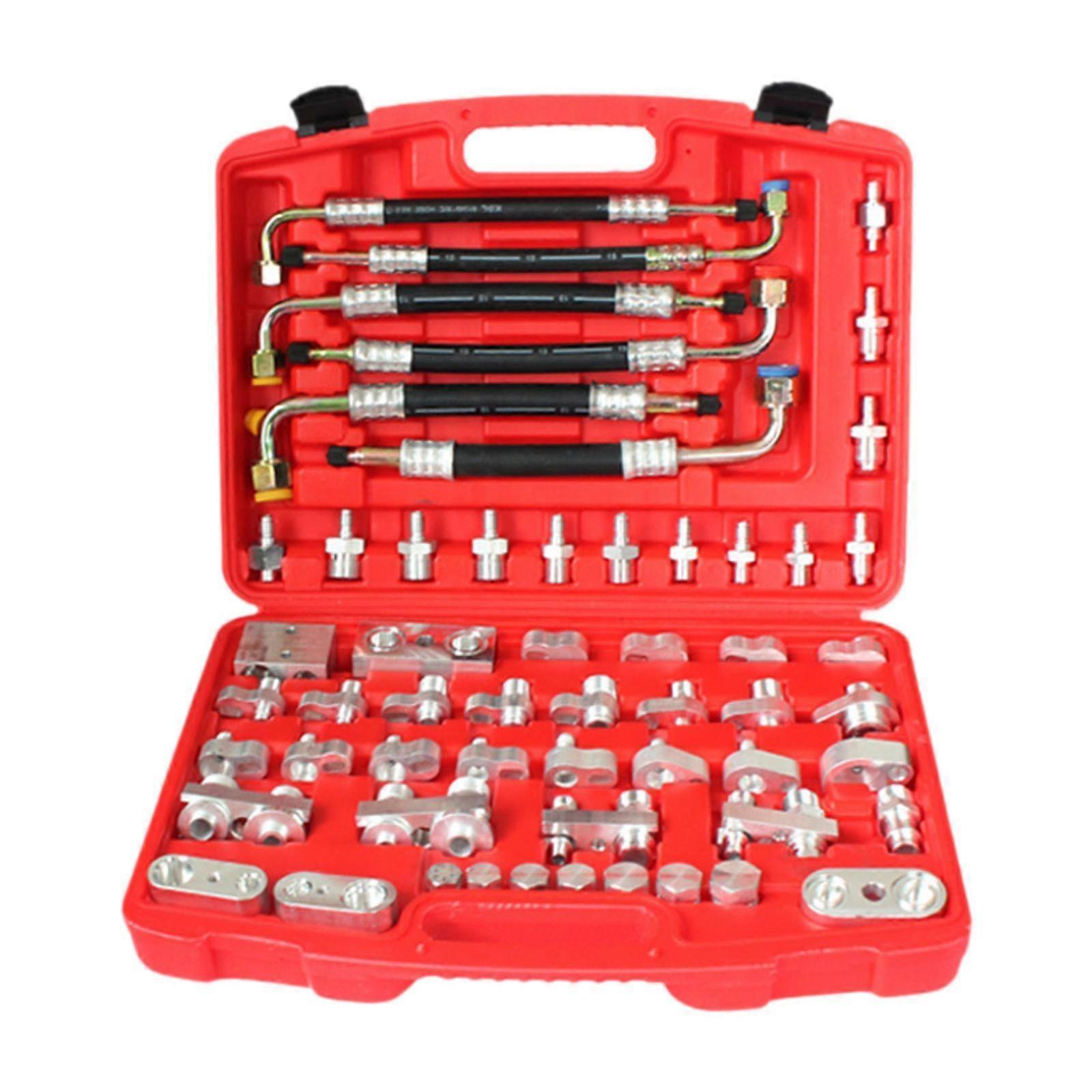 56 Pieces Air Conditioner Tester A/C Compressor Leak Test Kit for Truck