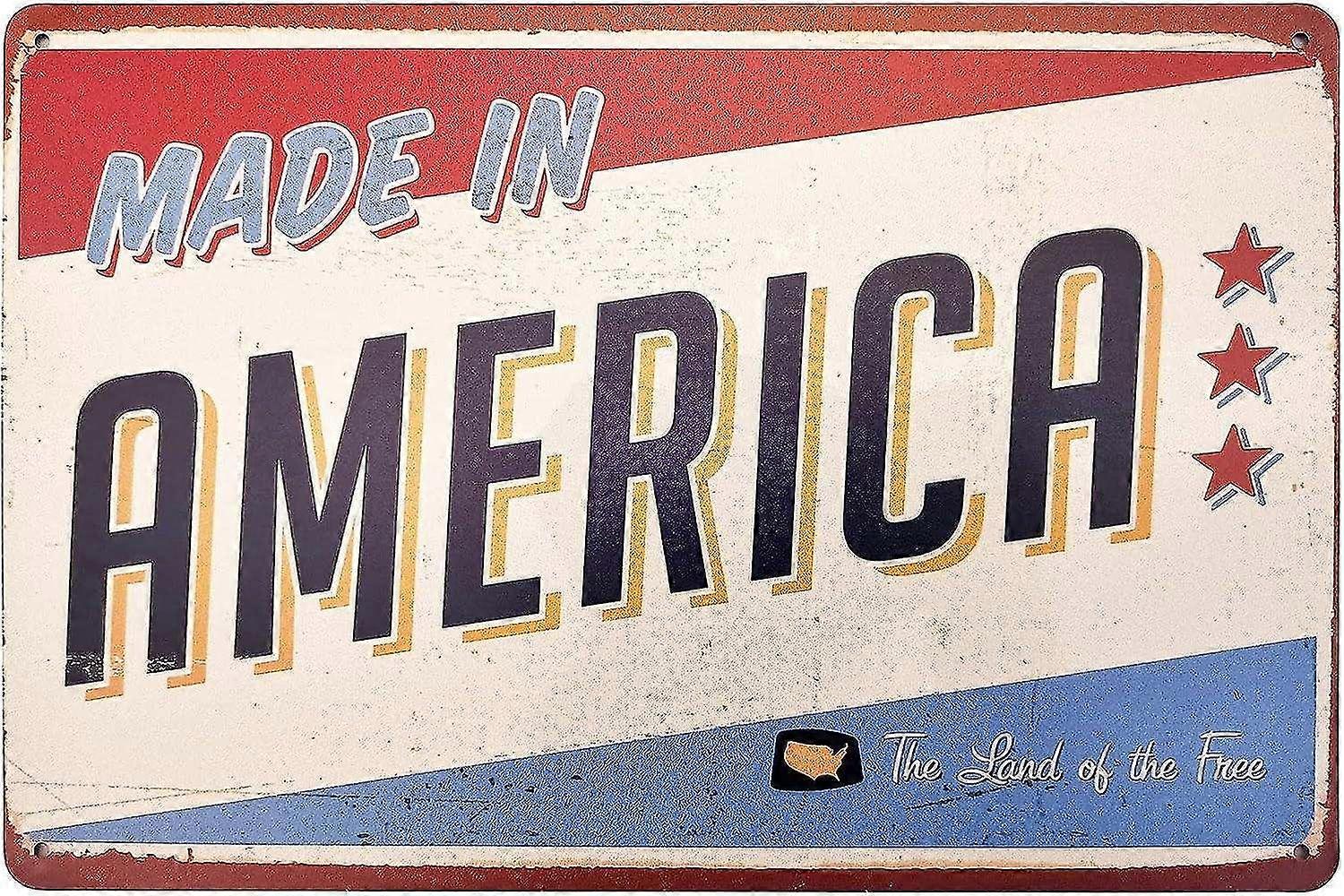 Made In America Retro Metal Vintage Tin Sign 8x12 polegadas OU 12x16 polegadas Modo 4411