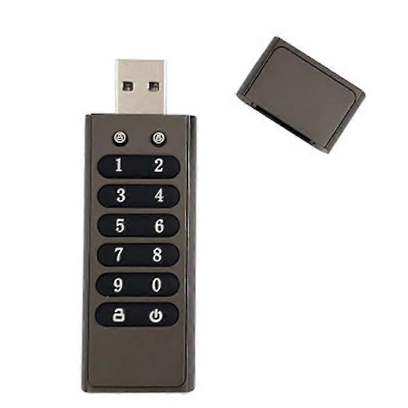 Usb3.0 Secure Aes 256bit Password Keypad Encrypted U Disk Hardware Zinc Alloy