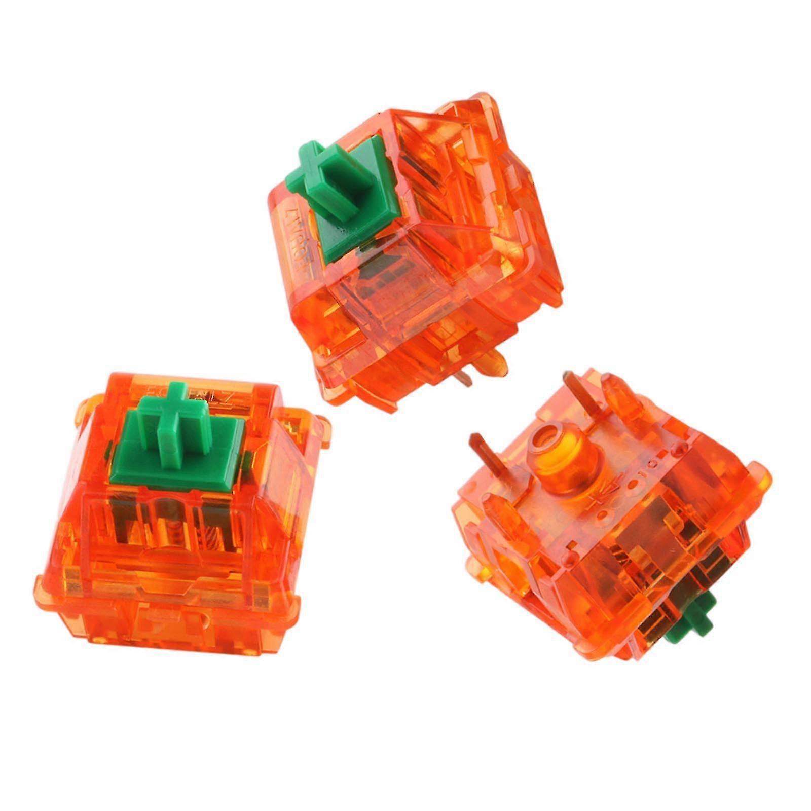 75 X Lubed And Filmed C3 Equalz Tangerine Linear Switches 67g