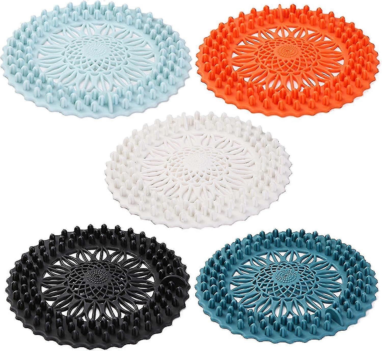 5 bitar Dusch drain Filter Drain Protector Silikon Drain DrainEr Hårfångare Propp