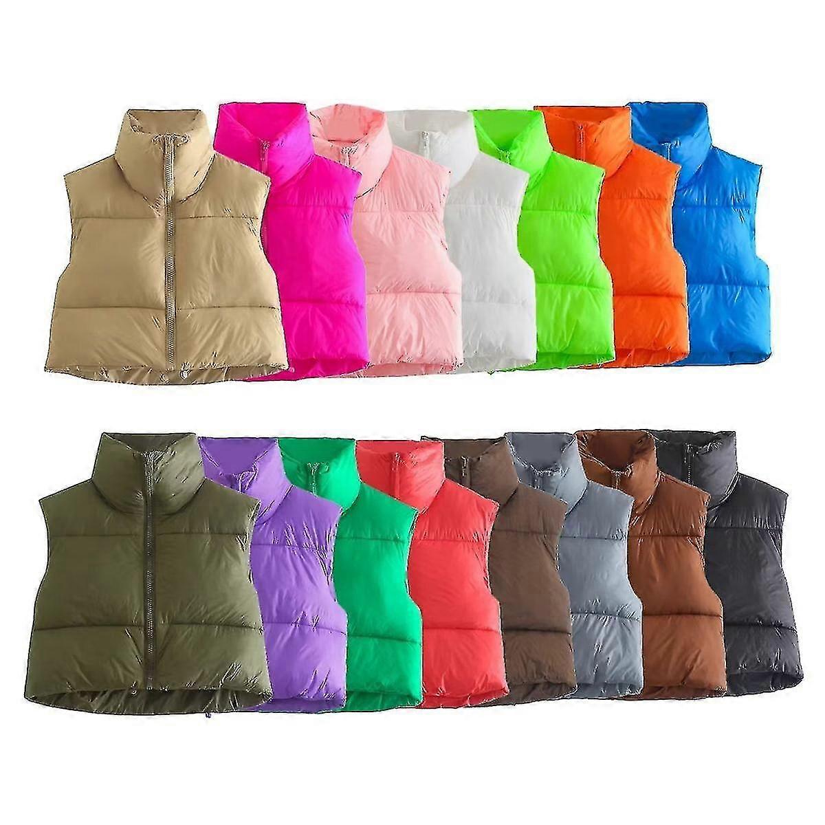 سترة نسائية شتوية خفيفة الوزن بدون أكمام ودافئة