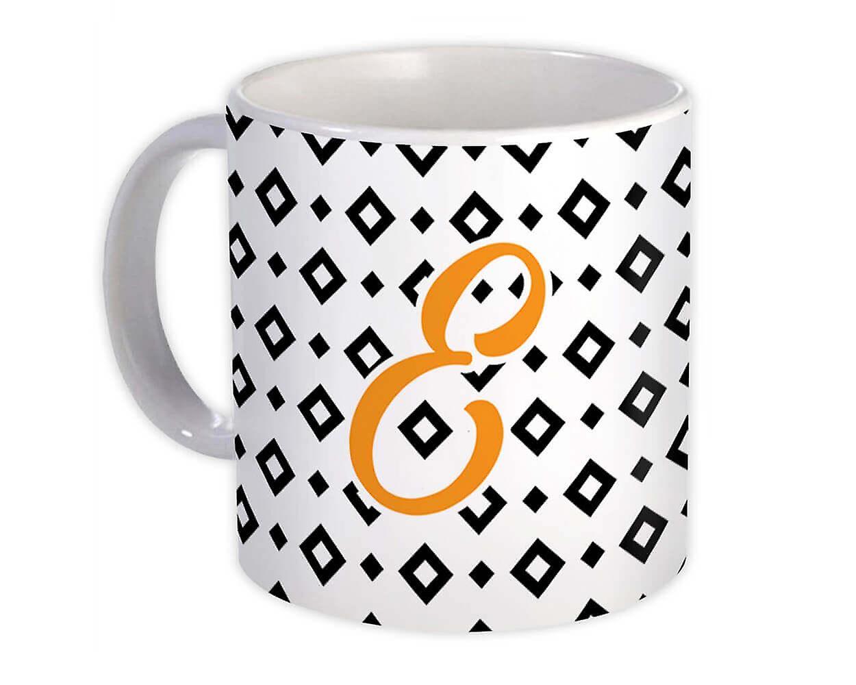 Gift Mug: Monogram Letter E Alphabet