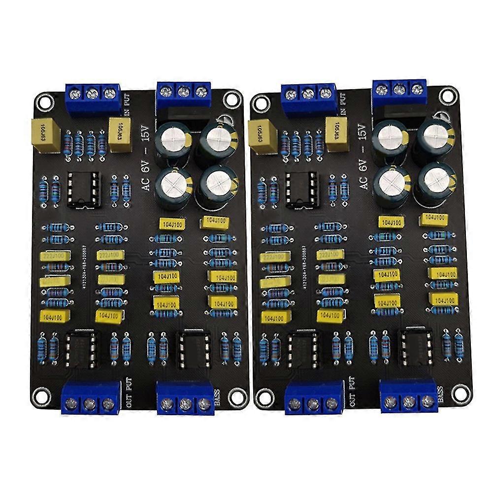 2pcs 2 Way Active Crossover Filter Treble Audio Speaker Frequency Divider With Ne5532 -chip For Mod