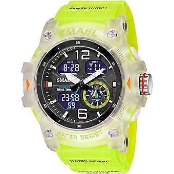 Herren und Damen Militär Digitaluhr Datum Woche Sportuhren Outdoor Analog Digital Dual Display PU Armband Stoppuhr Wasserdicht Multifunktional Unise