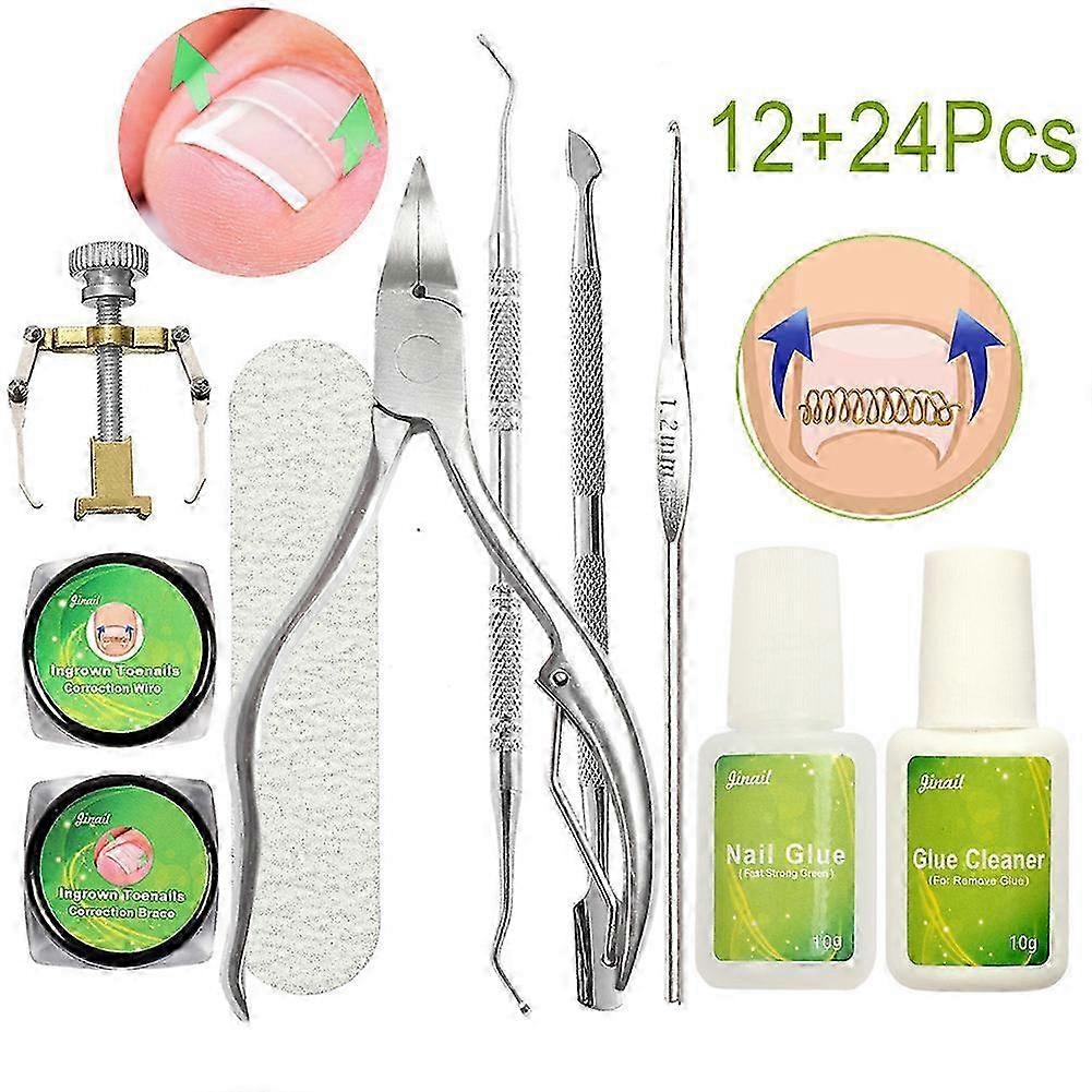 Pack of 10 Ingrown Toe Nail Correction Tool Multifunctional Professional Foot Care Kit for Adults