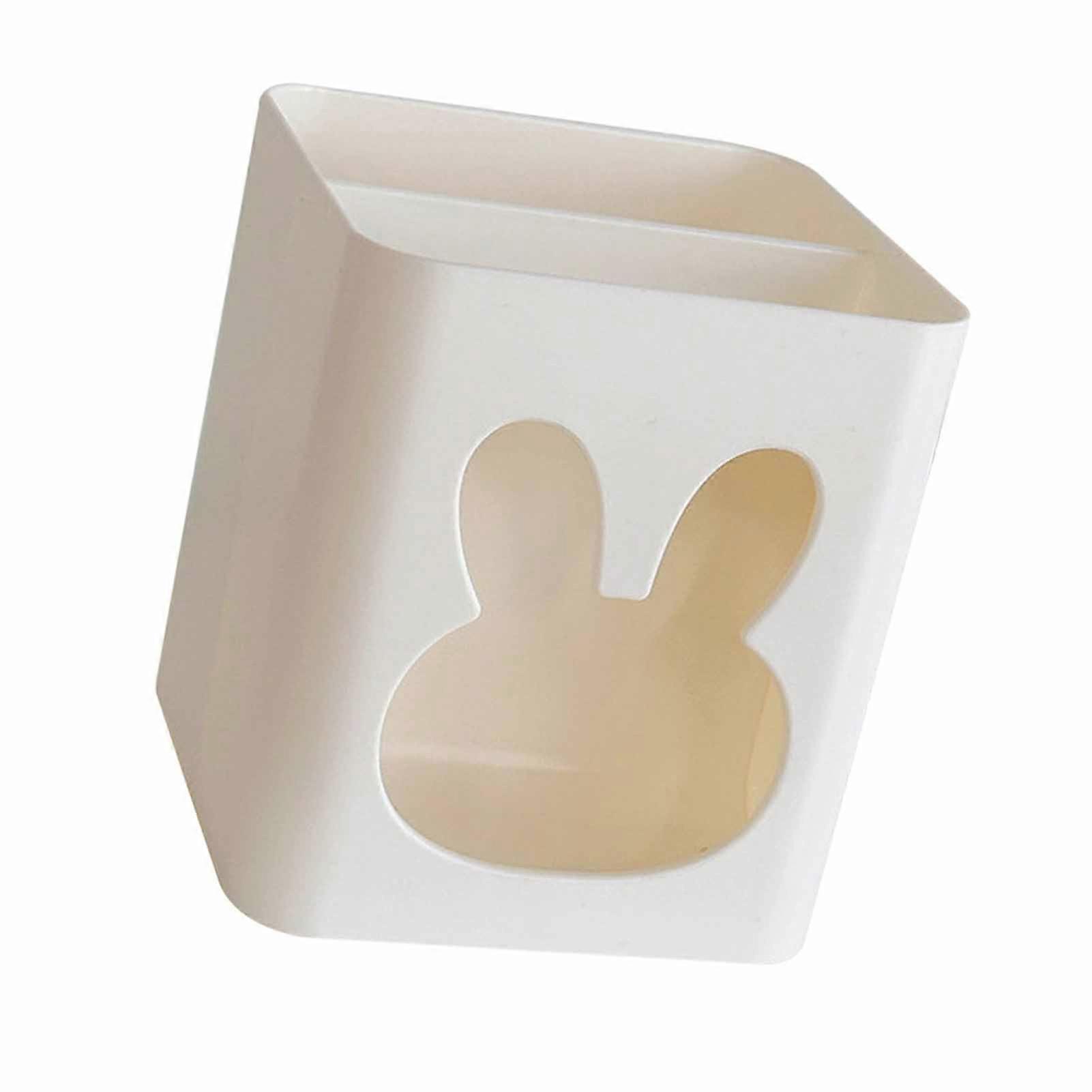 White Rabbit Square Brush Holder Makeup Pen Brush Storage Organizer