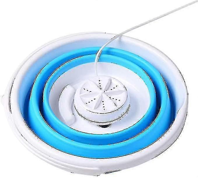 Portable Mini Washing Machine With Foldable Tub Compact Ultrasonic Turbine Washer Usb Powered Travel