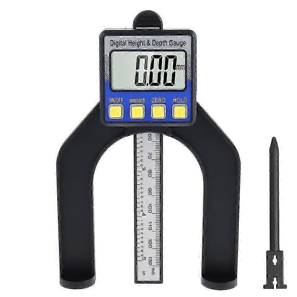 Digital Depth Gauge 80mm Carpentry Height and Depth Gauge with Depth Rod Magnetic Feet Hold Function Smart Measuring Tools for Hand Router Table