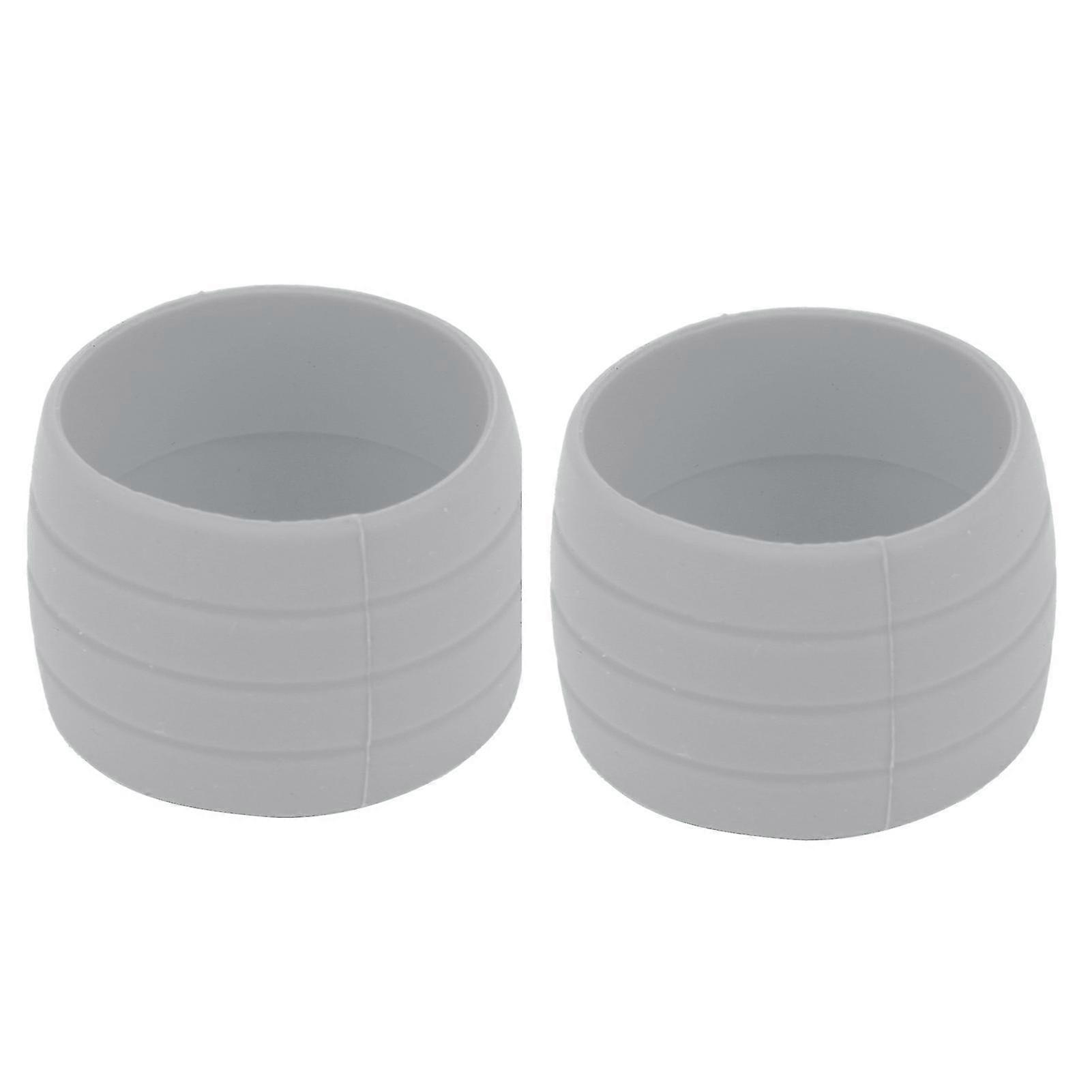 Gray Bike Silicone Elastic Strap Fixing Ring Anti-Slip Plugs Strap Loops for Road Bike Bar Tape
