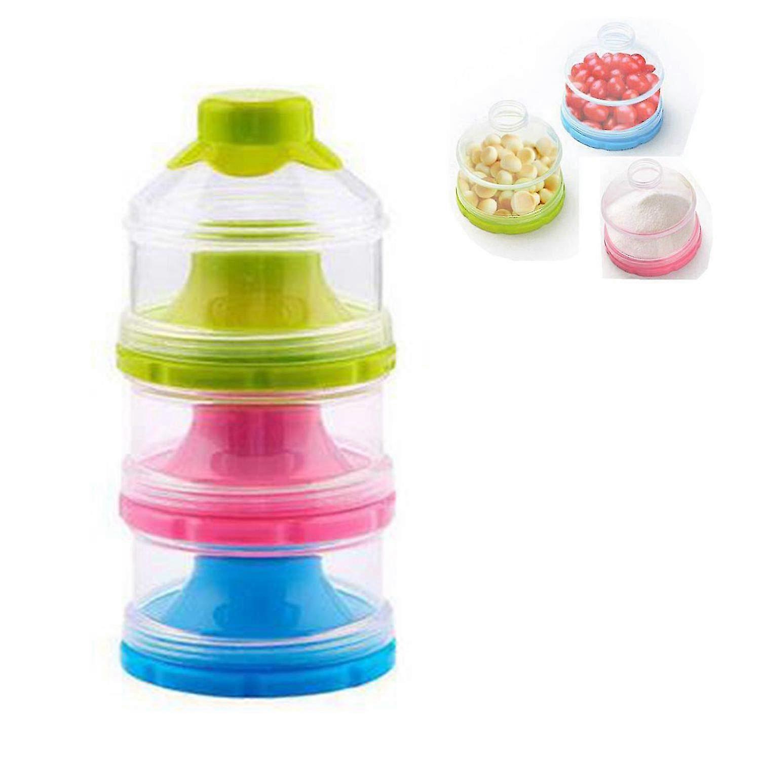 Portable Stackable Infant Formula Dispenser Food Container and Home Kitchen Snacks Storage Container