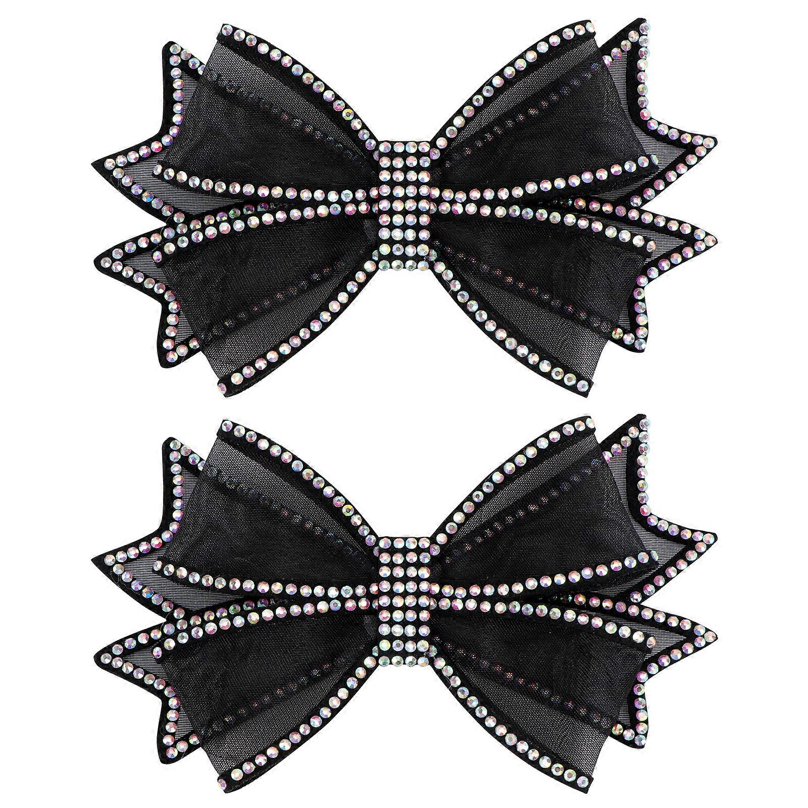 1Pair Bowknot Double-layer Slippers Flower Mesh Creative Thin Shoes Decor