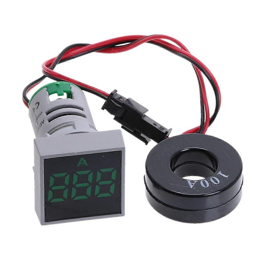 22MM AC 20-500V Voltmeter 0-100A Ampere Square Panel LED Digital Voltage Meter Indicator Light