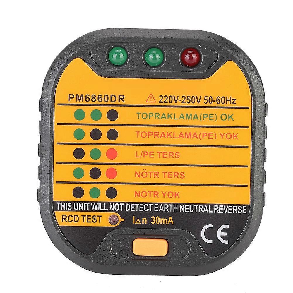 Multi Function Electric Outlet Socket Tester Detector Mains Fault Checker Tool