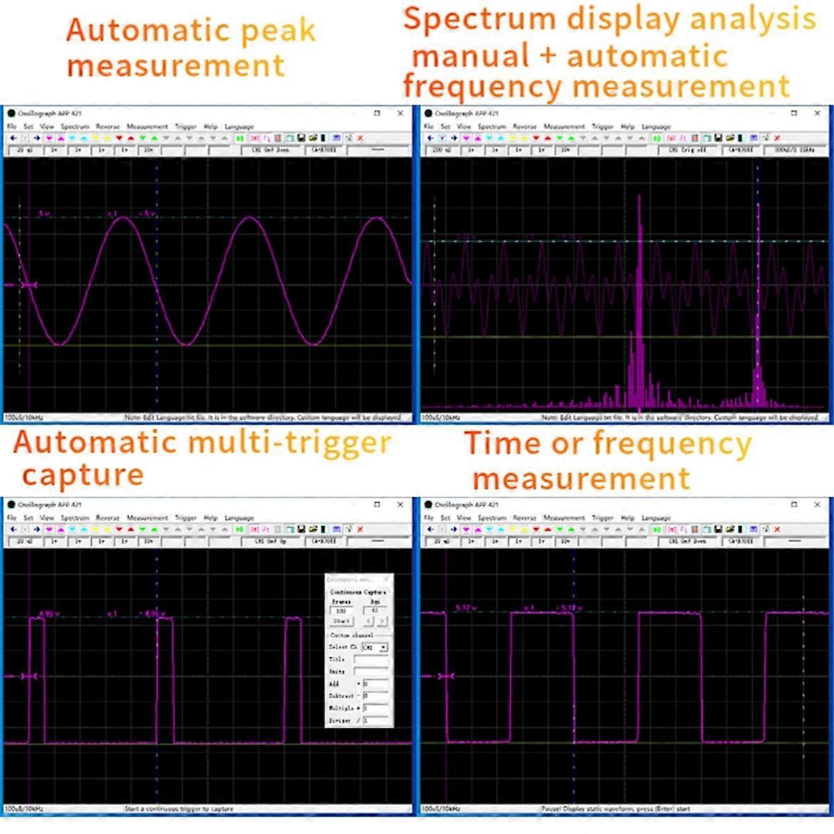 Fosc53C 1M Wi-Fi USB Oscilloscope 5-Channel Synchronous Input Electrical Repair Automotive Handheld Oscilloscope