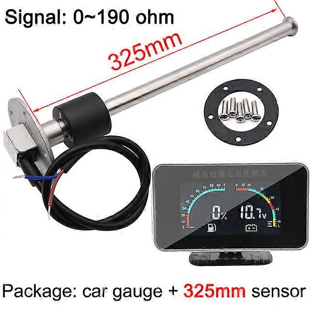 2 IN 1 Fuel Level Gauge Voltmeter With Fuel Float Sensor LCD Car Meter Voltmeter for Motorcycle Auto Fuel Flow Sensor Liquid