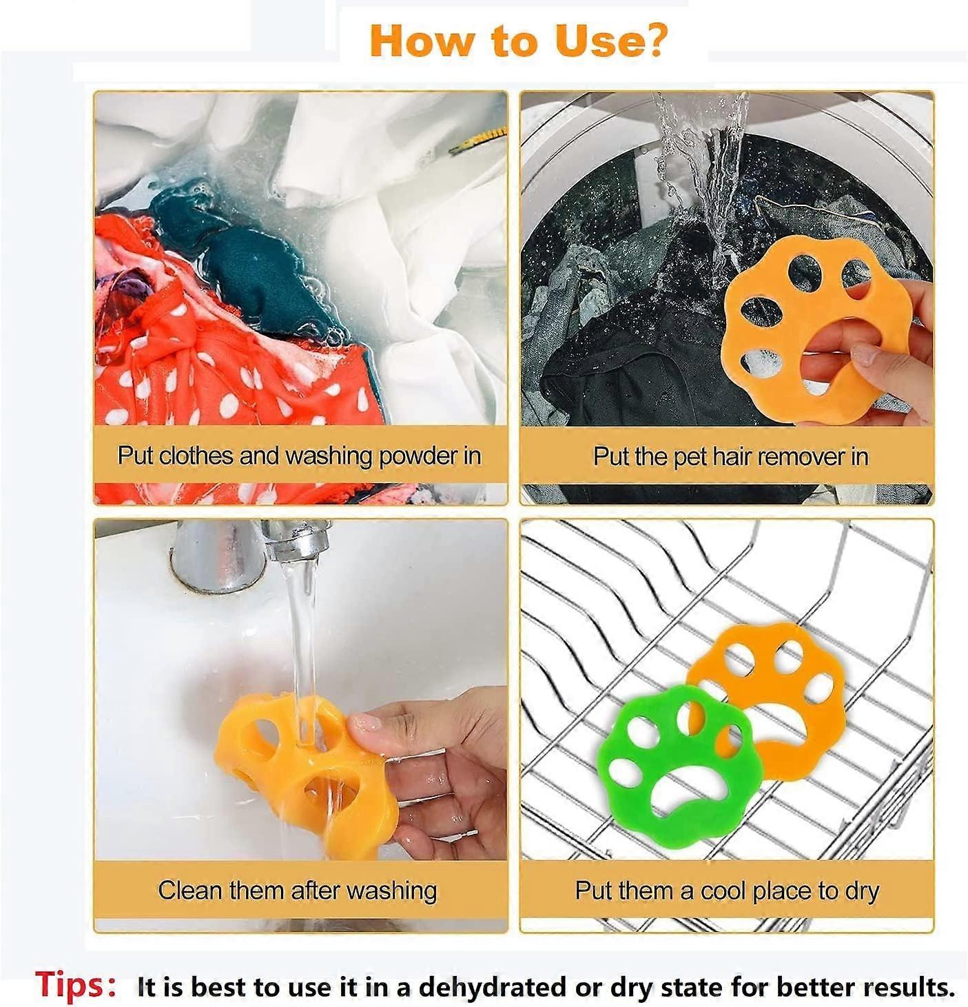 4 pcs washing machine hair traps, reusable