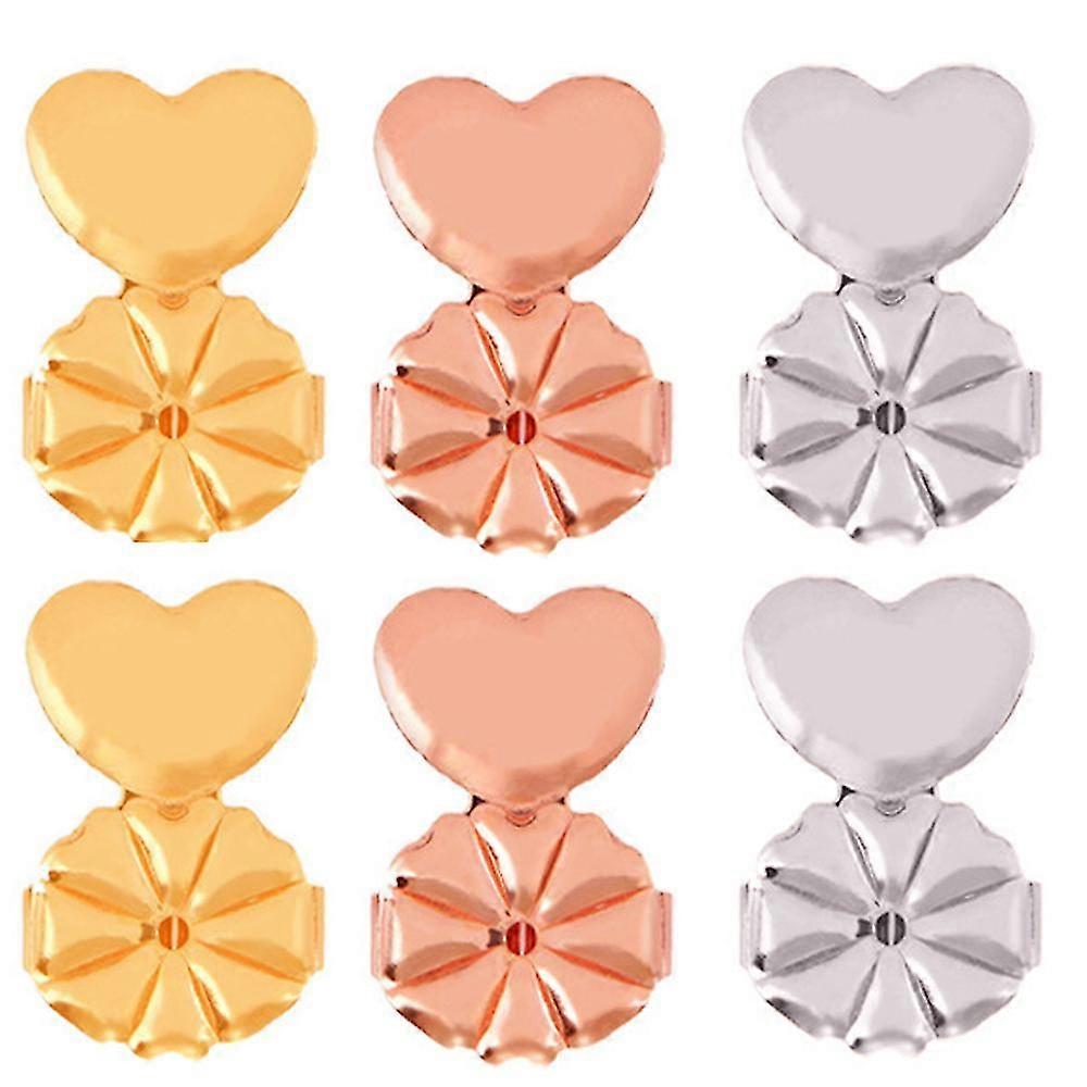 3 Pairs Earring Lifters,hypoallergenic Earring Backs For Droopy Ears,adjustable Crown Earring Backs