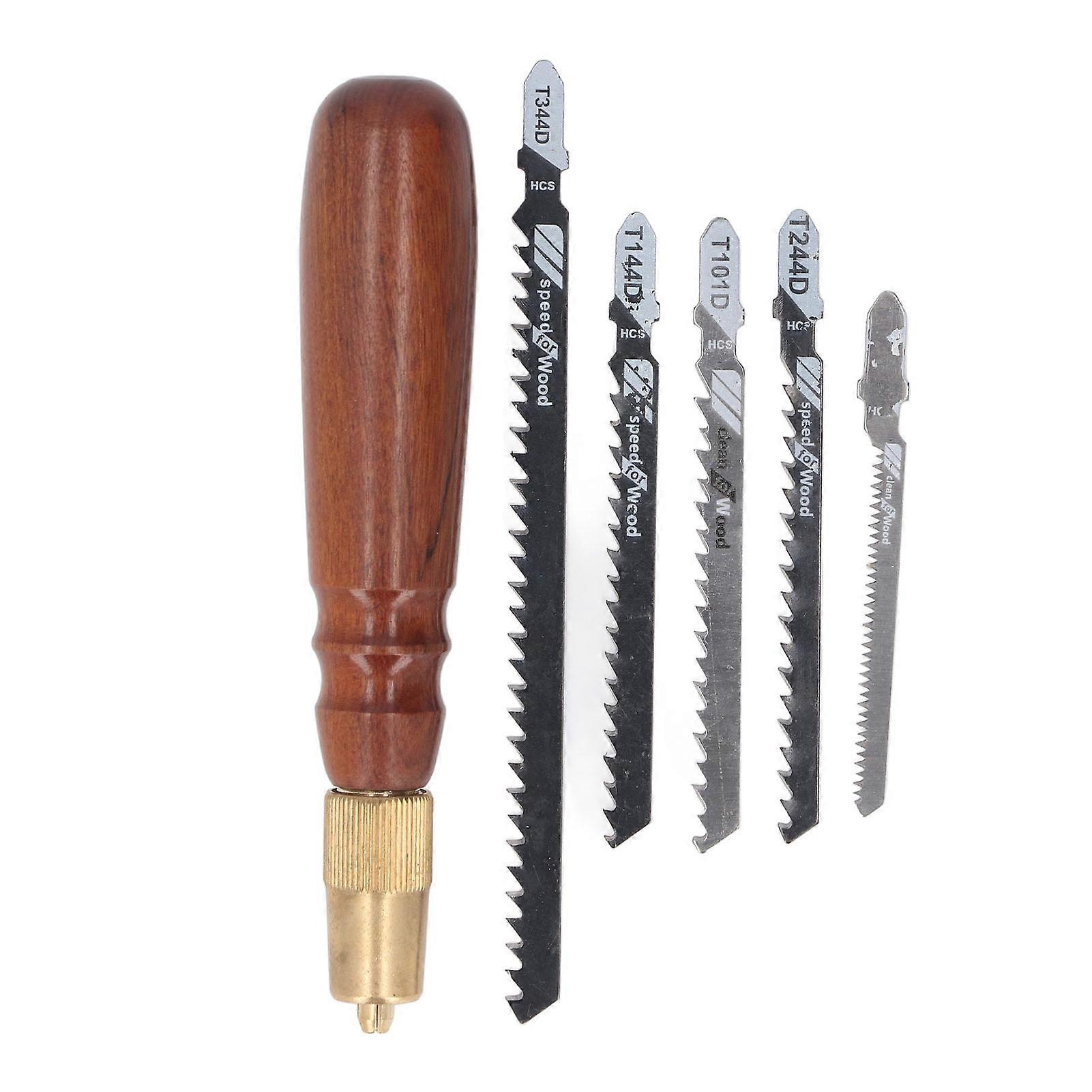 DEWIN Hand Saw Kit, Mini Saw Kit with 5PCS Replacement Sawblades Detachable Non Slip Handle Wooden Saw for Woodworking and Handcrafted