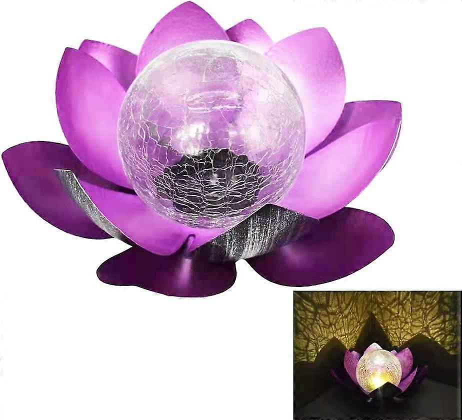 紫色のソーラーガーデンライト、防水LEDソーラーライトの装飾、素晴らしい照明効果のおかげで