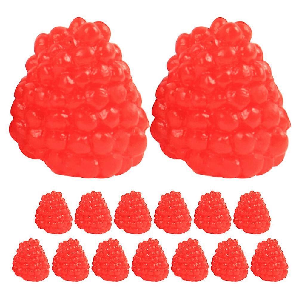 20pcs Realistic Raspberry Model Fake Fruit Model Fake Raspberry Prop Photo Props