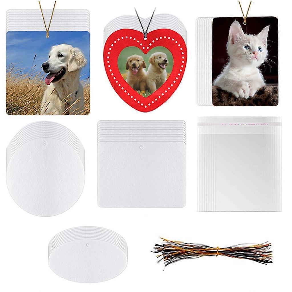 Sublimation Felt Manual Pendant Keychain Blanks Bulk 60Pieces