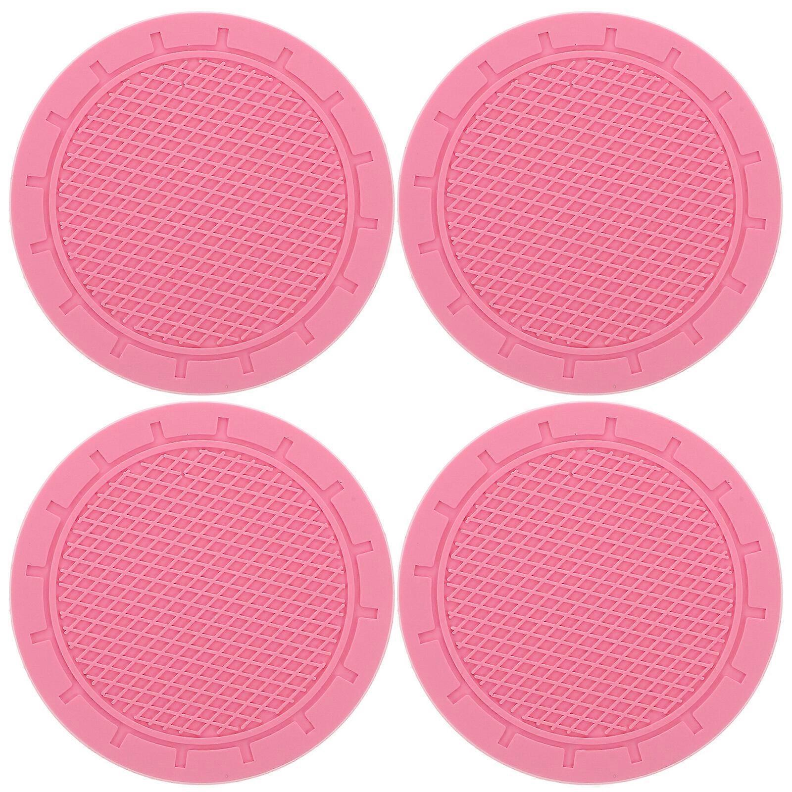 4pcs Car Cup Protective Pad Simple Cup Coasters Durable Drinks Coasters