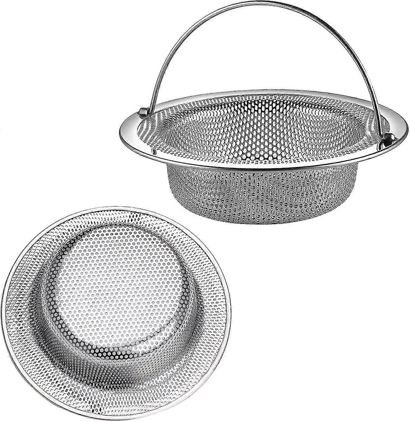 2 Pcs Upgraded Kitchen Sink Strainer With Handle, 4.5" Diameter Kitchen Drain