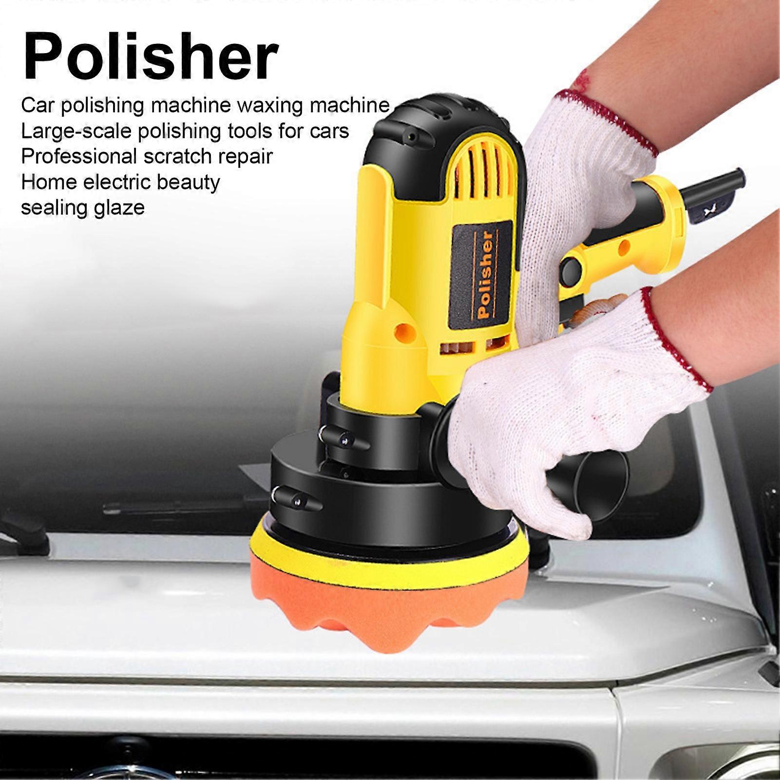 1 Set Sander Waxing Tool Tough Pure Copper Motor 6 Gears Adjustable Easy to Use High Efficiency Waxing Paint Care Safe Rotary Car Polisher Buffer Sand