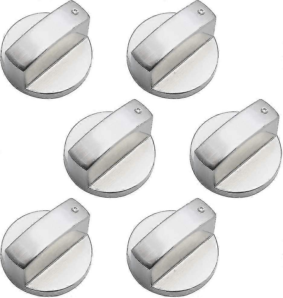 6pcs Universal Metal Control Knobs Gas Stove Knobs 6mm Universal Control Knobs Stove Knobs for Gas Stove Cooker Oven Cooker