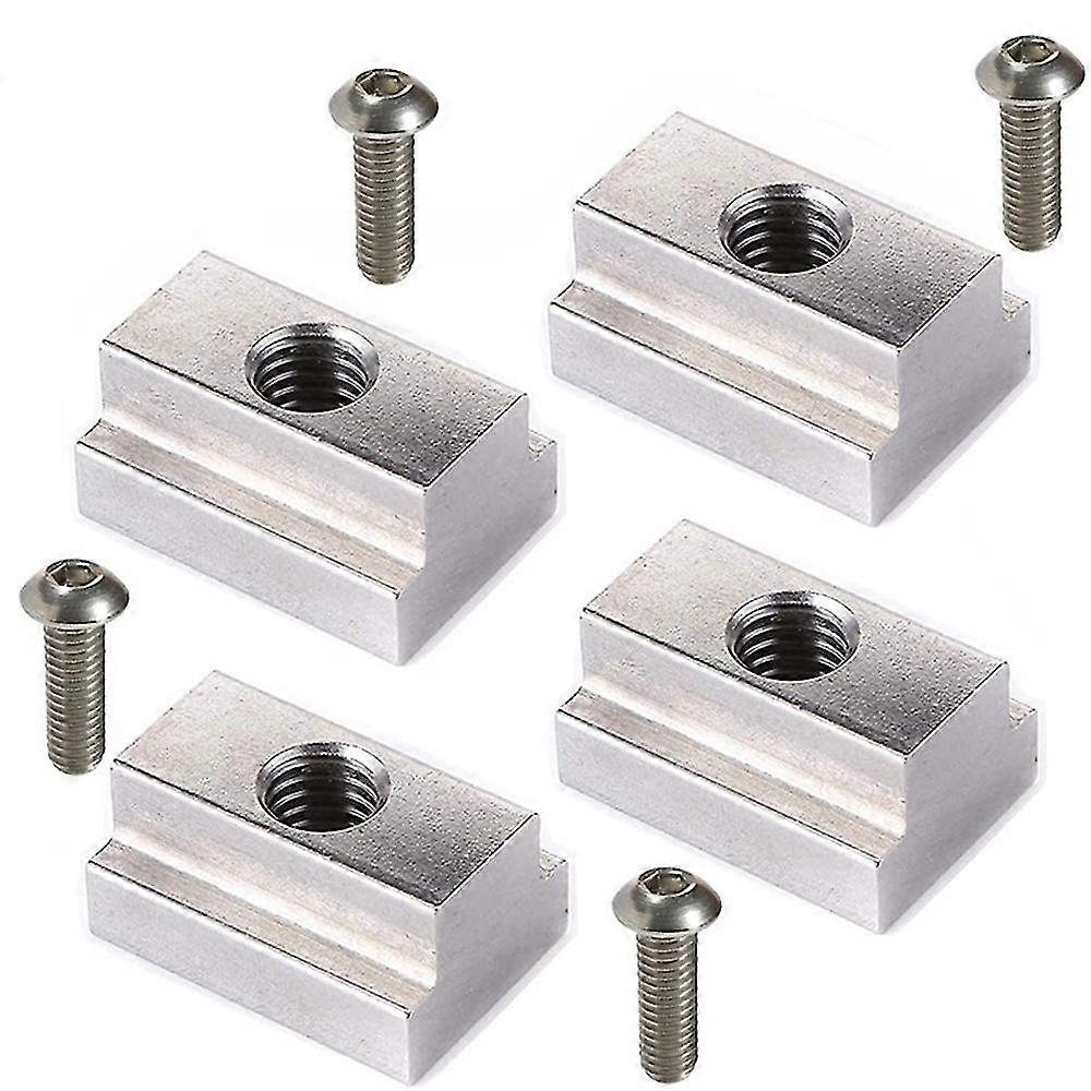 T Slot Nuts With Screw 3/8 Inch -16 For - Bed Rails Slats Bed Rack Rail Accessories 4 Pack