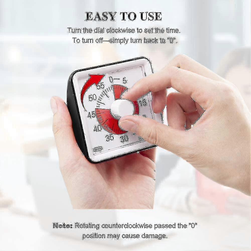 60-minute Visual Timer, Classroom Countdown Clock, Silent Timer For Kids And Adults