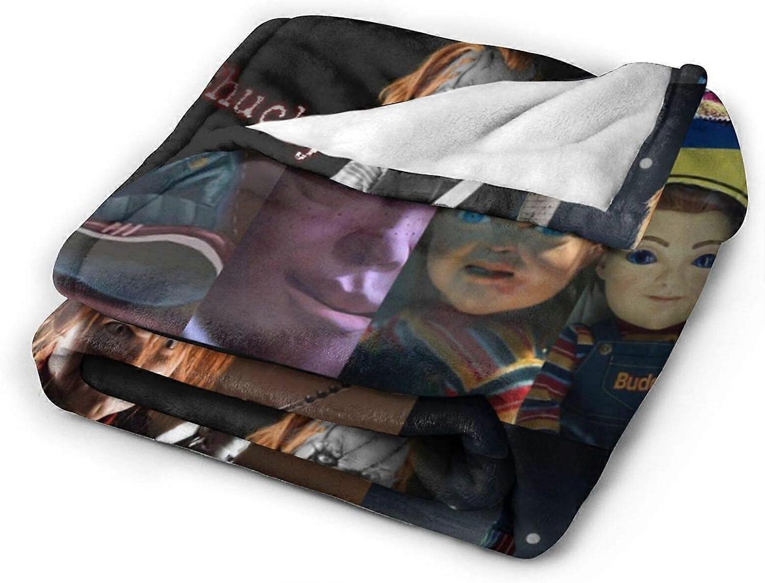 Seed of Chucky Blanket Child's Play Blanket Novelty Flannel Reversible Fluffy Throw Blankets Luxury Ultra-Soft Cozy Micro Fleece Blanket for Bed Couch