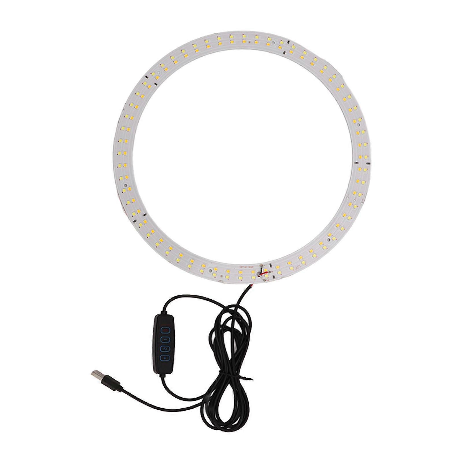 Circle LED Light Wick 25cm 10 Brightness 3 Color Temperature with USB Power Port 32006500K