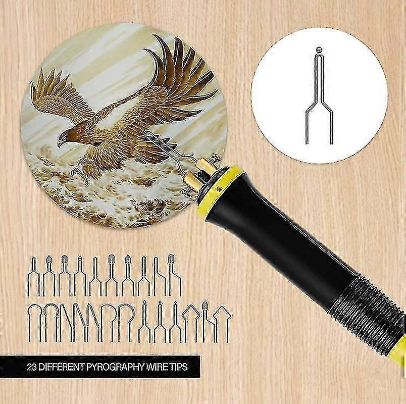 Pyrography Wood Burning Kit Wood Burner Tool Dual Pen 60w Upgraded ...
