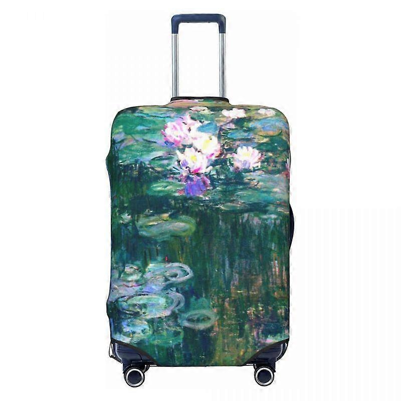 Olejomalba Kufr Obal Lekníny Monet Květiny Cruise Trip Protection Dovolená Elastické Zavazadlo Příslušenství