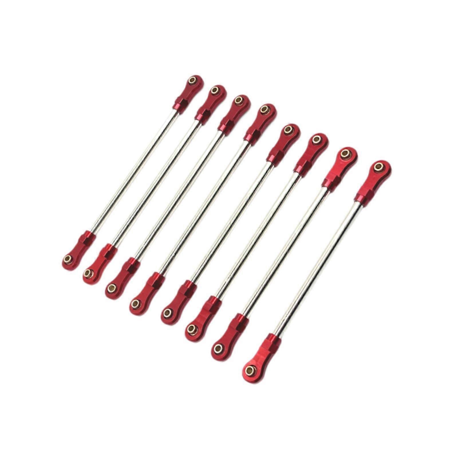 8Pcs Chassis Linkage Professional RC Chassis Link Rod for Yk4106 1/10 RC DIY red