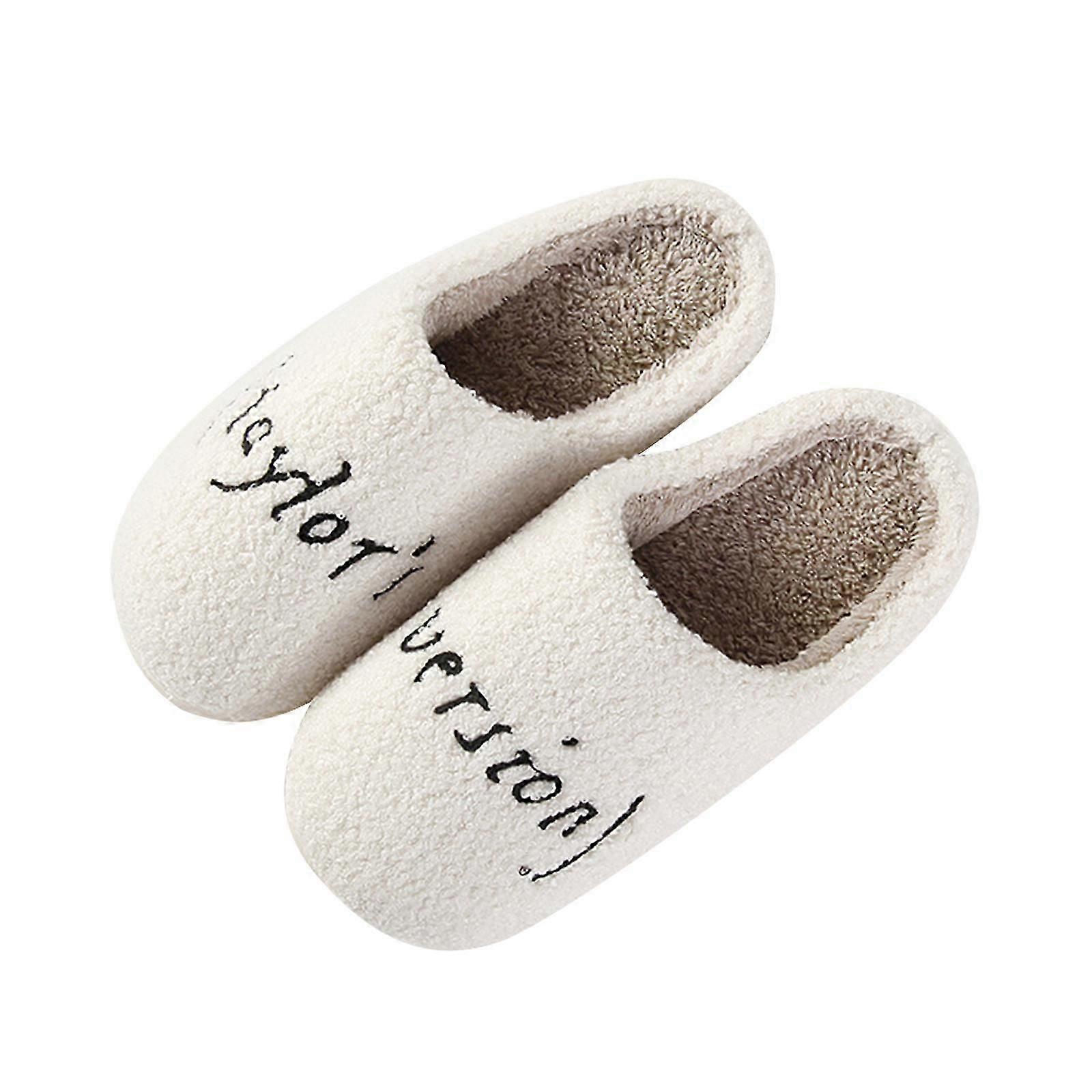New Ungraded Taylor's Version Slippers For Swiftie Warm Fuzzy Slippers Cozy Trendy House Slippers