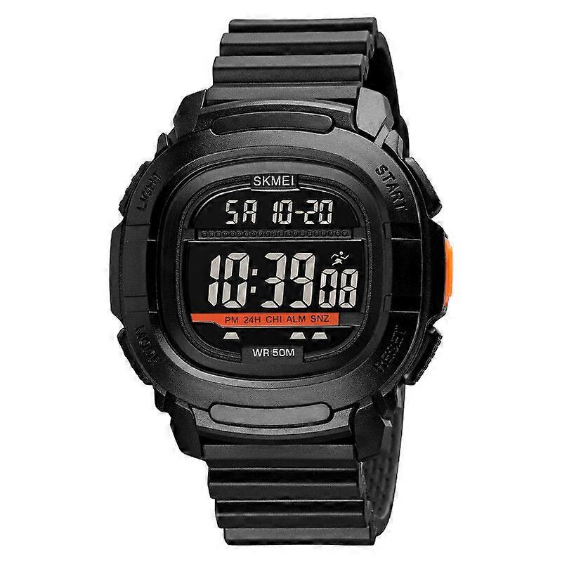 Sport Men Watch Date Week Display 5atm Waterproof Stopwatch Countdown Led Light Outdoor Digital Watch