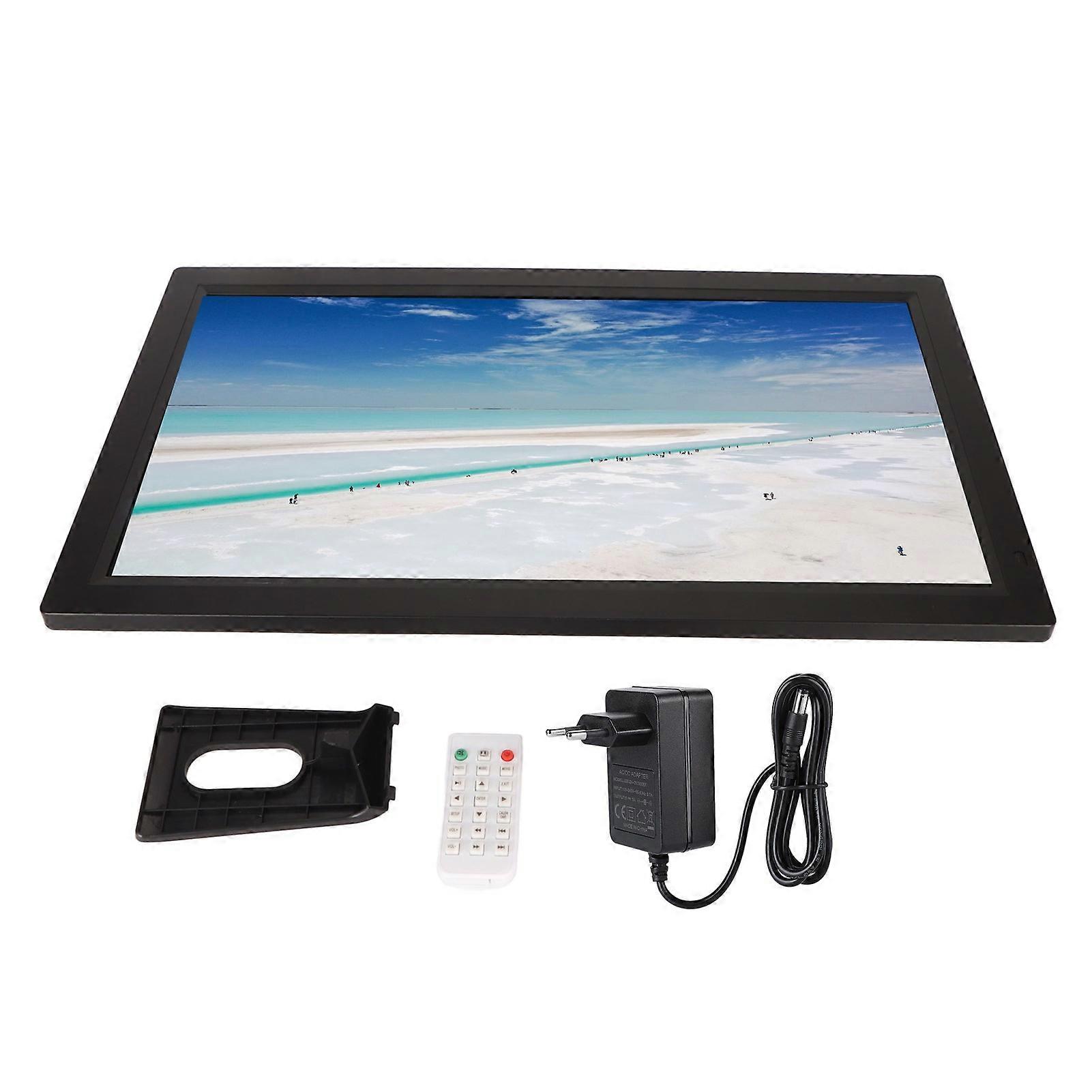 23.6" Digital Photo Frame - 1920x1080 IPS Display, Video & Music, Remote Control EU Plug